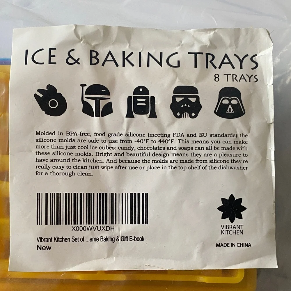 Star Wars Silicone Mold Set | Ice, Candy & Baking Trays | Han Solo, Yoda & More